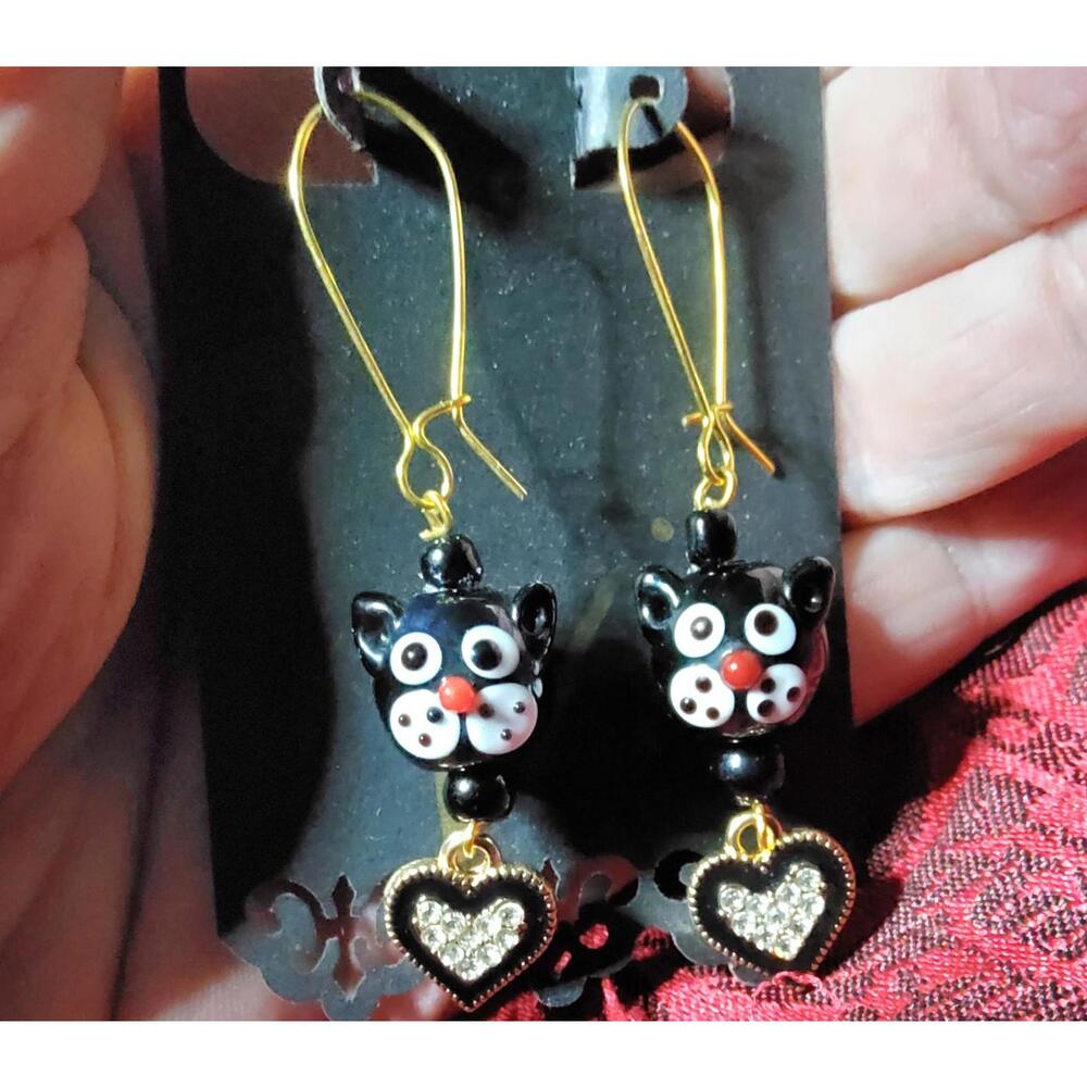 Google Eyes Cat Earrings